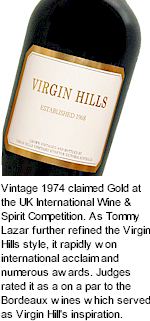 About the Virgin Hills Winery